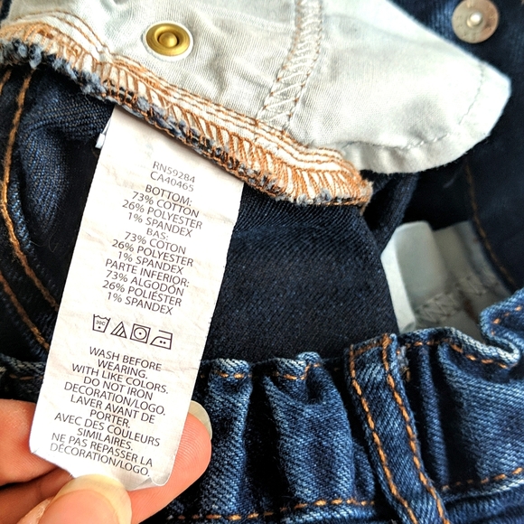 children's place super skinny dark stretch denim jeans 3T toddler girls - Picture 6 of 7